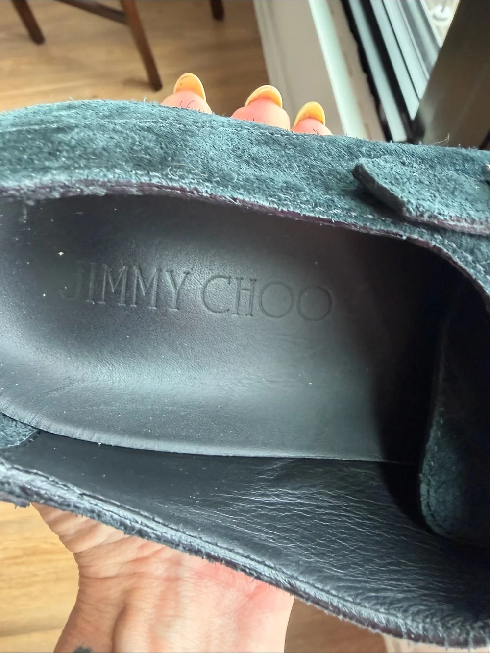 Jimmy Choo Black Suede Double Monk Strap Sneakers